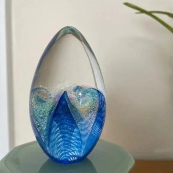 Vintage fire & water art glass eggs - Picture 7 of 11